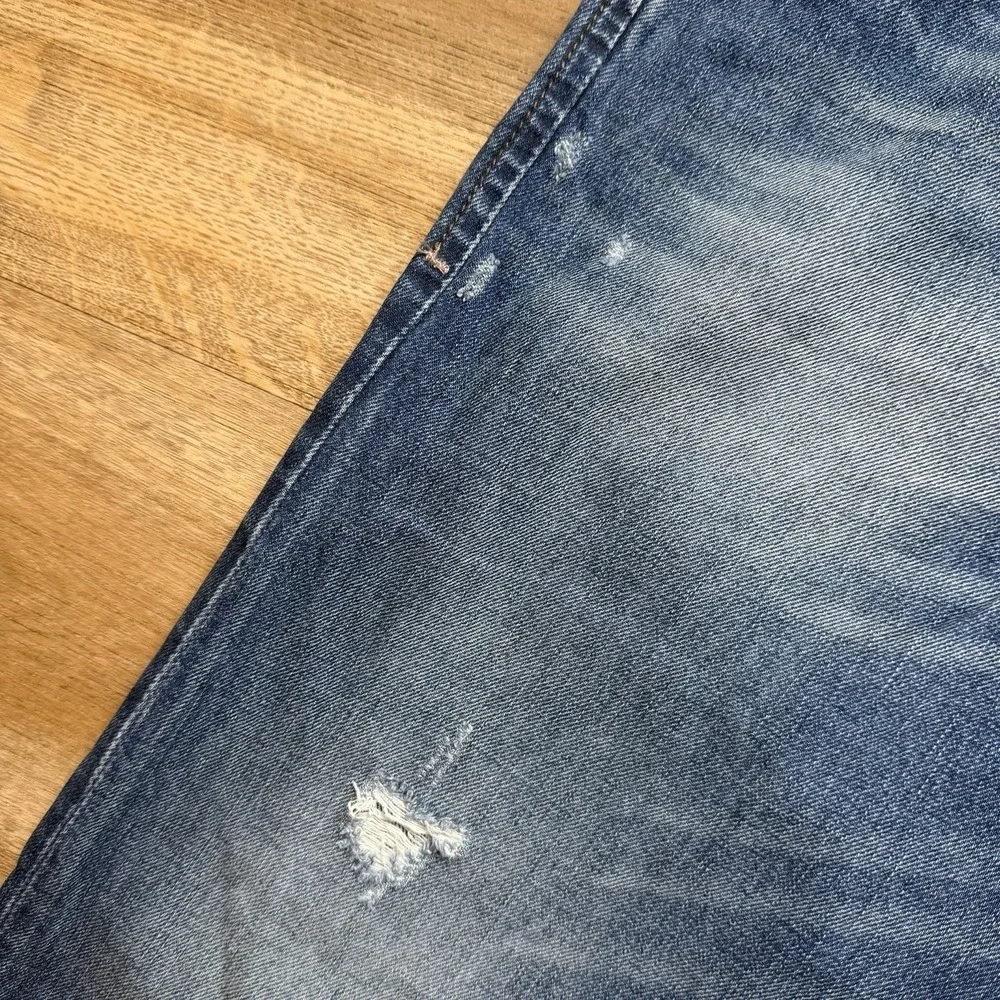 Diesel Darron Jeans Men 33x30 Blue Slim Tapered Medium Wash Distress Faded 0886Q - Picture 5 of 16